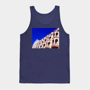 One row from an ancient white floored facade. Tank Top